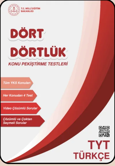 MEB Dört Dörtlük Konu Pekiştirme Testleri TYT Türkçe kapağı