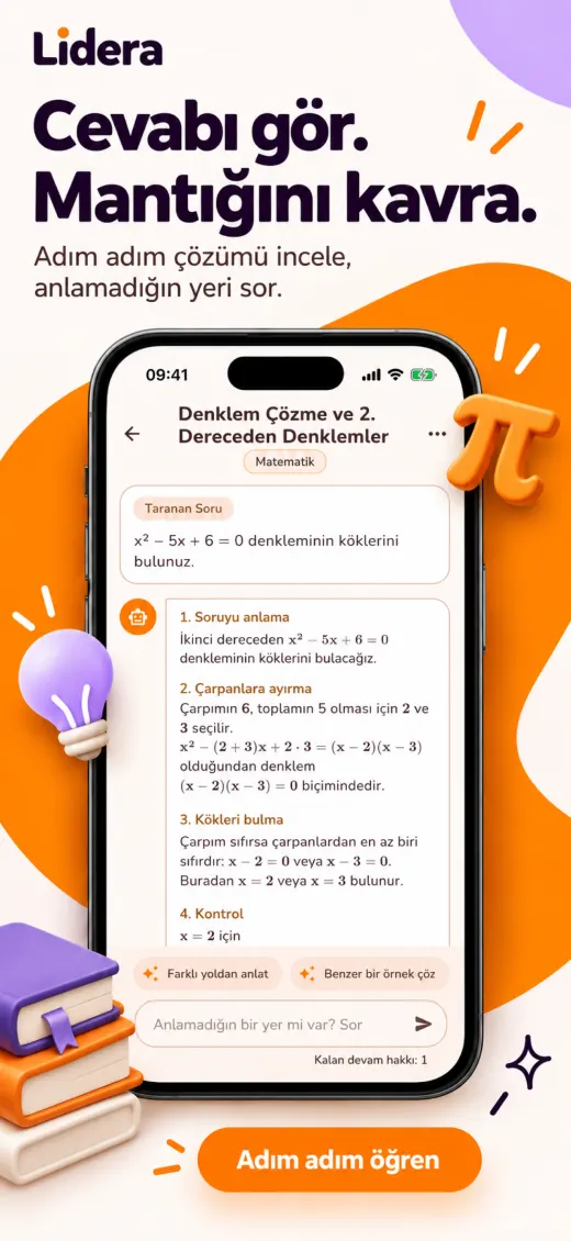 Lidera adım adım çözüm ekranı