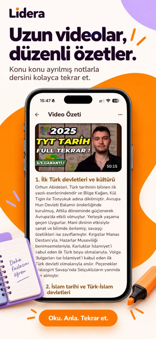 Detaylı video özeti ekranı