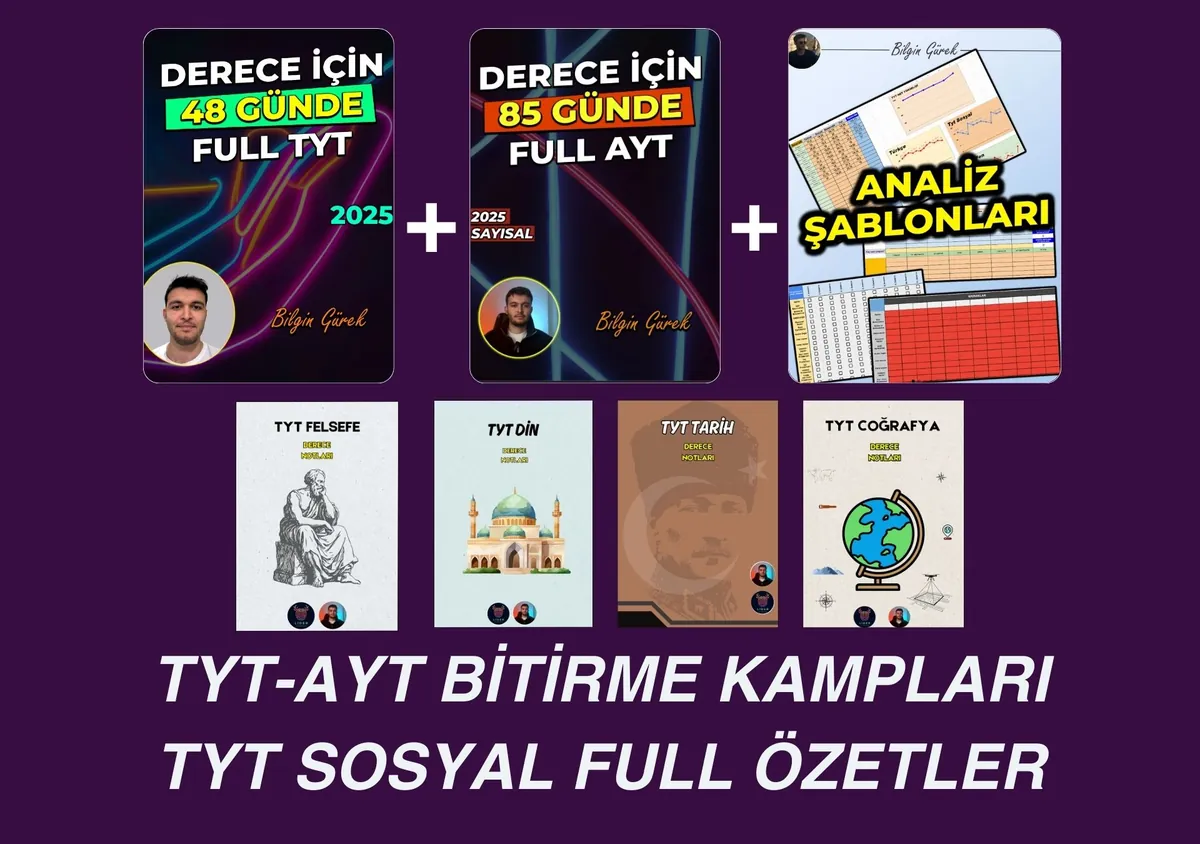 YKS TYT-AYT EKSİKSİZ ANALİZ + GÜNLÜK PROGRAM