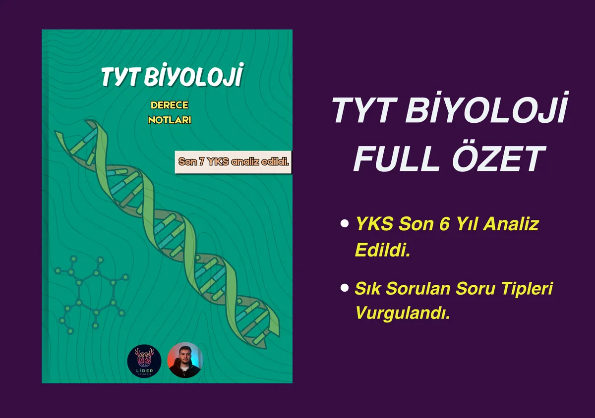 TYT Biyoloji Full Özet | Tekrar Notları